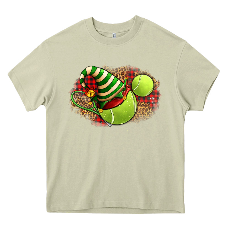 Tennis Christmas With Racket And Hat Heavy Core Tee by FaDigitalArtStudio | Teevron