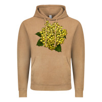 Vintage Camel Oregon Grape Flower Illustrations Vintage Hoodie - LillyAllenDesigns