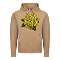 Vintage Coffee Oregon Grape Flower Illustrations Vintage Hoodie - LillyAllenDesigns