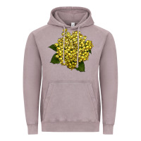 Vintage Zinc Oregon Grape Flower Illustrations Vintage Hoodie - LillyAllenDesigns