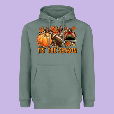 Tis' The Season American Football Heavyweight Hoodie Designed By Nancycooperartshop