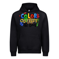 Black Color outside the lines Urban Hoodie - FaDigitalArtStudio