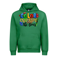 Emerald Color outside the lines Urban Hoodie - FaDigitalArtStudio