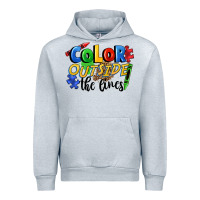 Heather Grey Color outside the lines Urban Hoodie - FaDigitalArtStudio