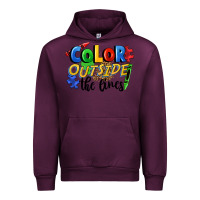 Mauve Wine Color outside the lines Urban Hoodie - FaDigitalArtStudio