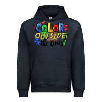 Navy Color outside the lines Urban Hoodie - FaDigitalArtStudio