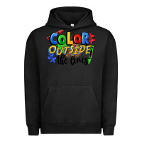 Pigment Black Color outside the lines Urban Hoodie - FaDigitalArtStudio