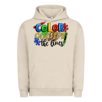 Pigment French Oak Color outside the lines Urban Hoodie - FaDigitalArtStudio