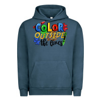 Pigment Midnight Navy Color outside the lines Urban Hoodie - FaDigitalArtStudio
