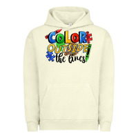 Pigment Pistachio Color outside the lines Urban Hoodie - FaDigitalArtStudio