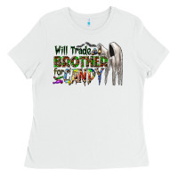 White will trade brother for candy Ladies Tee - CowhideDigitalArt