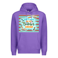 Purple don't make me use my teacher voice Premium Hoodie - TumblerDesignByShophia