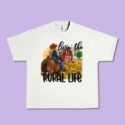 Livin The Rural Life Urban Heavy Tee Designed By Maliassmallbusiness