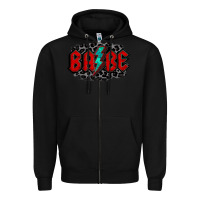 Black lightning bolt babe Zipper Hoodie - Jasminsmagicworld