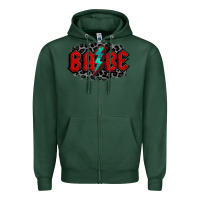 Sports Green lightning bolt babe Zipper Hoodie - Jasminsmagicworld