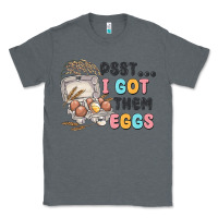 Charcoal Heather psst i got them eggs Classic Tee - MaliasSmallBusiness
