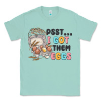 Seafoam psst i got them eggs Classic Tee - MaliasSmallBusiness