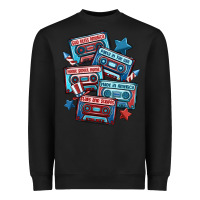 Black usa america cassette tapes Heavyweight Sweatshirt - MaliasSmallBusiness