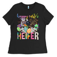 Black happy easter heifer Ladies Tee - Neo Western