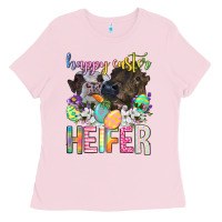 Bubblegum Pink happy easter heifer Ladies Tee - Neo Western