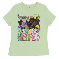 Matcha happy easter heifer Ladies Tee - Neo Western