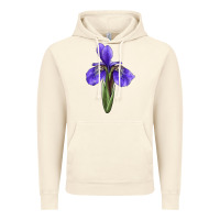 Vintage Artic Iris Flower Illustrations Vintage Hoodie - LillyAllenDesigns