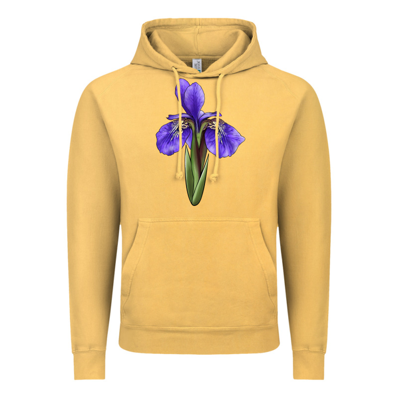 Iris Flower Illustrations Vintage Hoodie by LillyAllenDesigns | Teevron