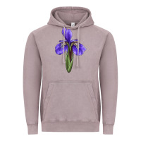 Vintage Zinc Iris Flower Illustrations Vintage Hoodie - LillyAllenDesigns