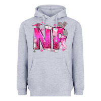 Heather Grey breast cancer np nurse practitioner Heavyweight Hoodie - texasbilliewilder