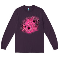 Plum ribbon patch Long Sleeve Tee - JahusDesignShop