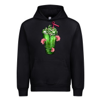 Black Western Cactus Cold Frappe Urban Hoodie - FaDigitalArtStudio