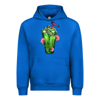 Cobalt Western Cactus Cold Frappe Urban Hoodie - FaDigitalArtStudio