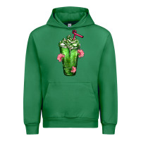 Emerald Western Cactus Cold Frappe Urban Hoodie - FaDigitalArtStudio