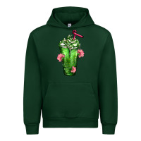 Forest Green Western Cactus Cold Frappe Urban Hoodie - FaDigitalArtStudio