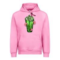 Fuchsia Pink Western Cactus Cold Frappe Urban Hoodie - FaDigitalArtStudio