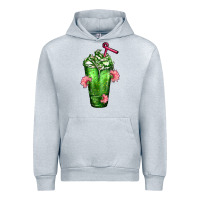 Heather Grey Western Cactus Cold Frappe Urban Hoodie - FaDigitalArtStudio