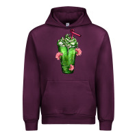 Mauve Wine Western Cactus Cold Frappe Urban Hoodie - FaDigitalArtStudio