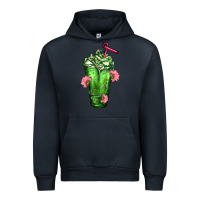 Navy Western Cactus Cold Frappe Urban Hoodie - FaDigitalArtStudio