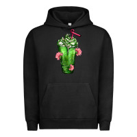 Pigment Black Western Cactus Cold Frappe Urban Hoodie - FaDigitalArtStudio
