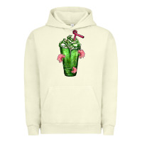 Pigment Pistachio Western Cactus Cold Frappe Urban Hoodie - FaDigitalArtStudio