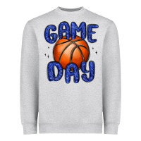 Heather Grey game day basketball Heavyweight Sweatshirt - MaliasSmallBusiness