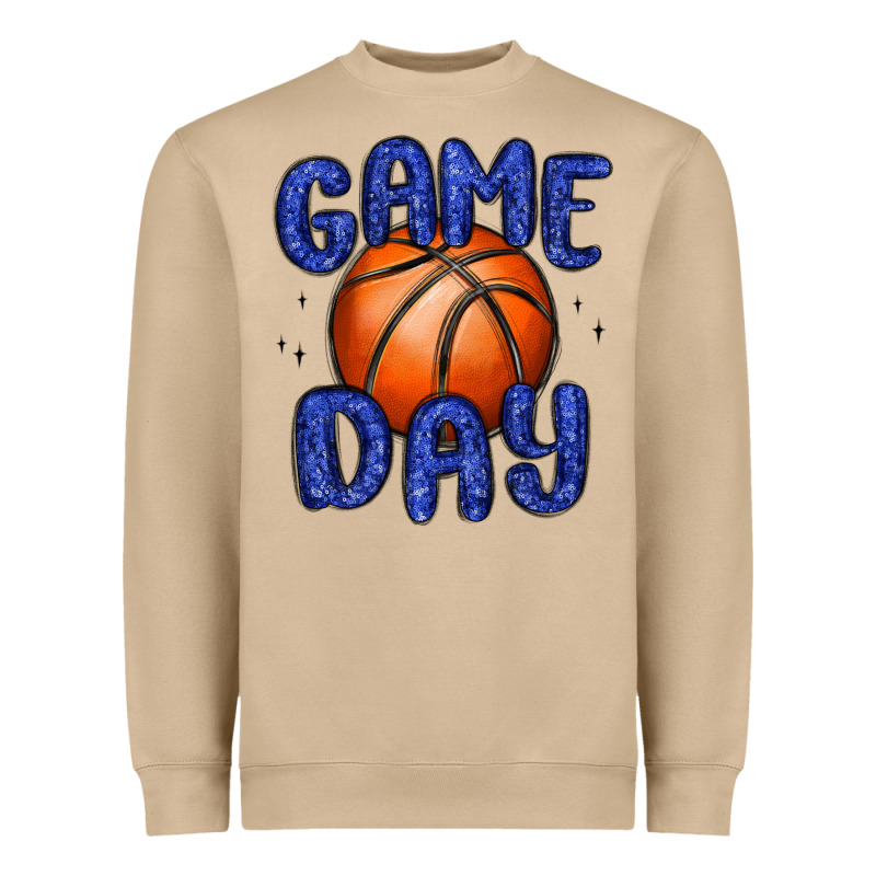 Game Day Basketball Heavyweight Sweatshirt by MaliasSmallBusiness | Teevron