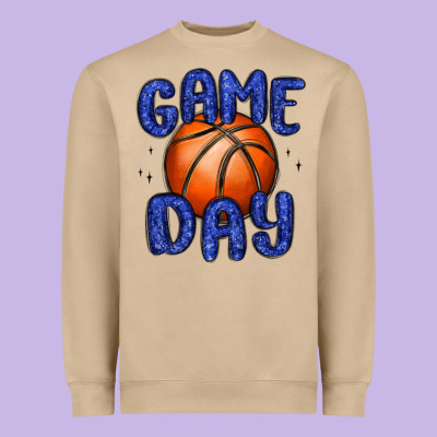Game Day Basketball Heavyweight Sweatshirt Designed By Maliassmallbusiness