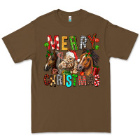 Cacao Merry christmas horses Premium Tee - FaDigitalArtStudio