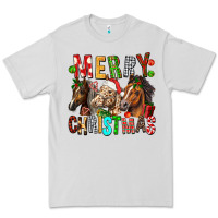 Dove Grey Merry christmas horses Premium Tee - FaDigitalArtStudio