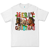 White Merry christmas horses Premium Tee - FaDigitalArtStudio