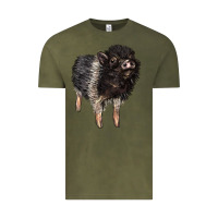 Vintage Olive Baby Hampshire Pig Vintage Tee - LillyAllenDesigns