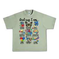 Oil Green god says  am autism Urban Heavy Tee - MaliasSmallBusiness
