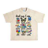 Sandshell god says  am autism Urban Heavy Tee - MaliasSmallBusiness