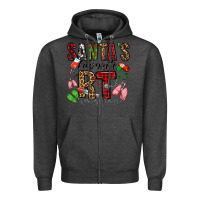 Charcoal Heather santa's favorite rt respiratory therapist Zipper Hoodie - Jasminsmagicworld